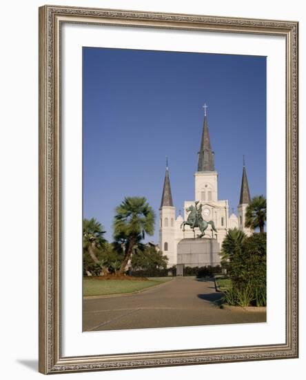 Spires of Christian Cathedral, St. Louis Cathedral, New Orleans, Louisiana, USA-G Richardson-Framed Photographic Print