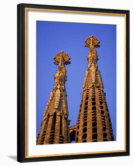 Spires of the Sagrada Familia, the Gaudi Cathedral, in Barcelona, Cataluna, Spain, Europe-Nigel Francis-Framed Photographic Print