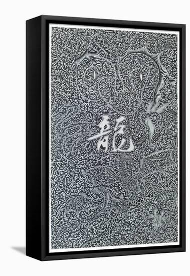 Spirit dragon, 2009, black ink on paper-Timothy Nathan Joel-Framed Premier Image Canvas