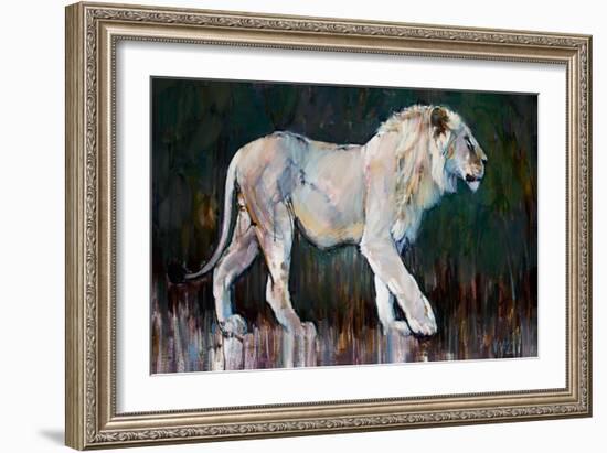 Spirit Lion, 2022, (Oil on Canvas)-Mark Adlington-Framed Giclee Print