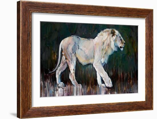 Spirit Lion, 2022, (Oil on Canvas)-Mark Adlington-Framed Giclee Print