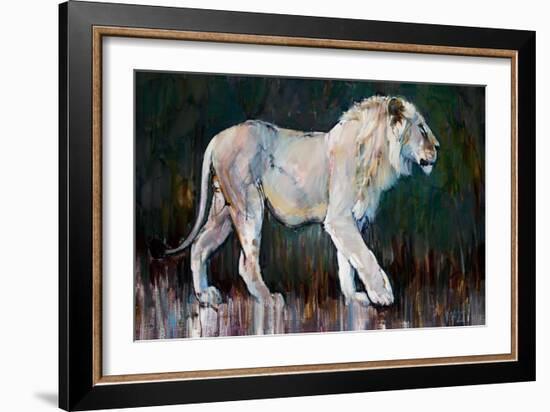 Spirit Lion, 2022, (Oil on Canvas)-Mark Adlington-Framed Giclee Print