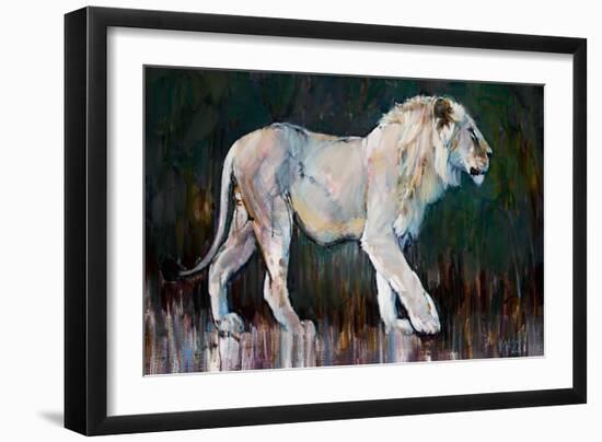 Spirit Lion, 2022, (Oil on Canvas)-Mark Adlington-Framed Giclee Print