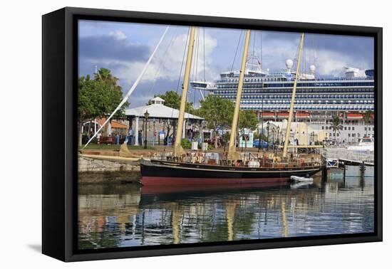 Spirit of Bermuda Sloop in the Royal Naval Dockyard, Sandys Parish, Bermuda, Central America-Richard Cummins-Framed Premier Image Canvas