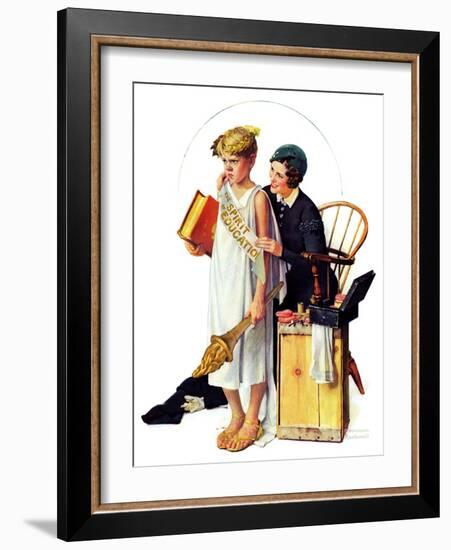 "Spirit of Education", April 21,1934-Norman Rockwell-Framed Giclee Print