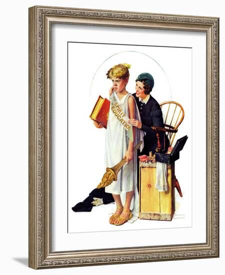 "Spirit of Education", April 21,1934-Norman Rockwell-Framed Premium Giclee Print