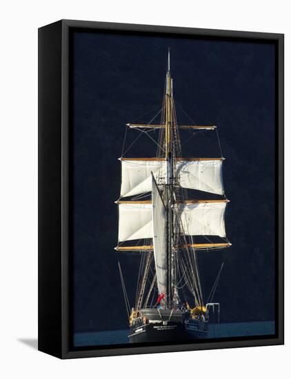 Spirit of New Zealand Tall Ship, Marlborough Sounds, South Island, New Zealand-David Wall-Framed Premier Image Canvas