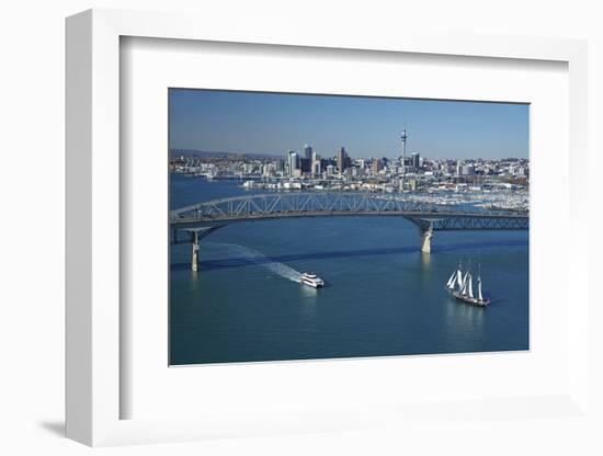 Spirit of New Zealand Tall Ship, Passenger Ferry, Auckland, North Island, New Zealand-David Wall-Framed Photographic Print