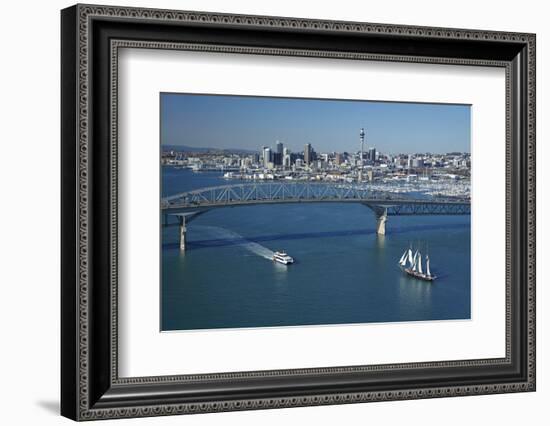 Spirit of New Zealand Tall Ship, Passenger Ferry, Auckland, North Island, New Zealand-David Wall-Framed Photographic Print