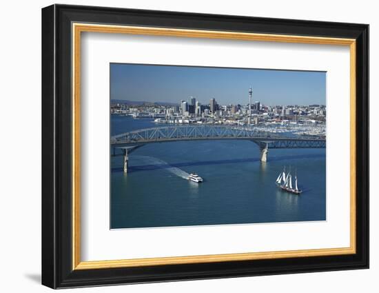 Spirit of New Zealand Tall Ship, Passenger Ferry, Auckland, North Island, New Zealand-David Wall-Framed Photographic Print