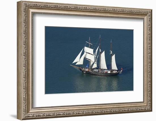 Spirit of New Zealand Tall Ship, Waitemata Harbour, Auckland, North Island, New Zealand-David Wall-Framed Photographic Print