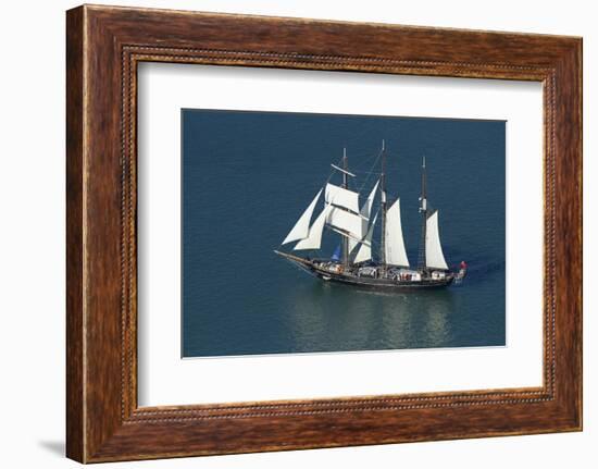 Spirit of New Zealand Tall Ship, Waitemata Harbour, Auckland, North Island, New Zealand-David Wall-Framed Photographic Print