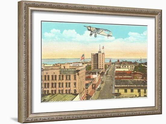 Spirit of St. Louis over Pensacola, Florida-null-Framed Art Print