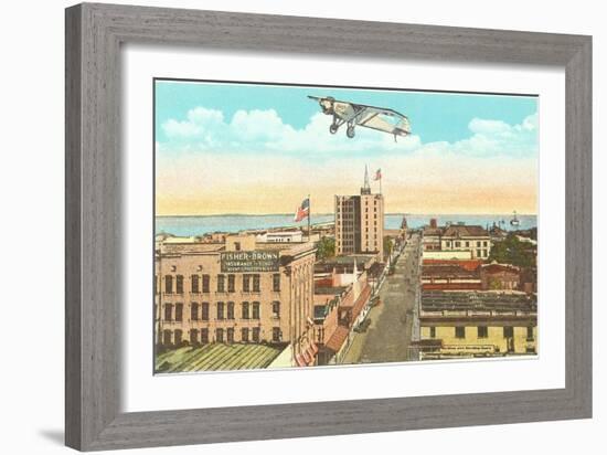 Spirit of St. Louis over Pensacola, Florida-null-Framed Art Print