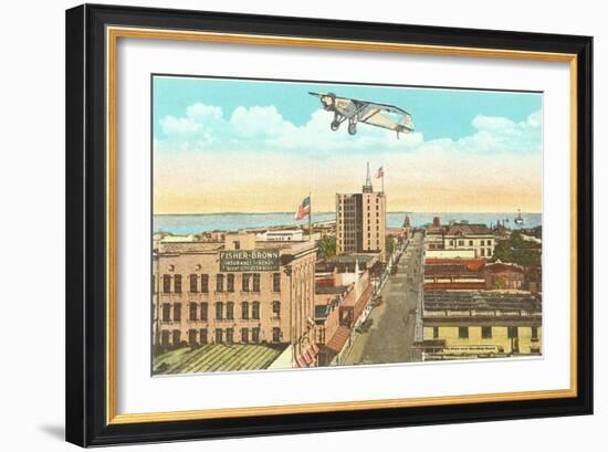 Spirit of St. Louis over Pensacola, Florida-null-Framed Art Print