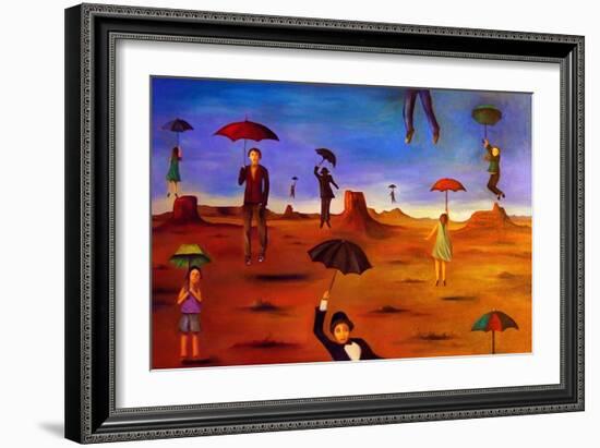 Spirit of the Flying Umbrella 2-Leah Saulnier-Framed Giclee Print