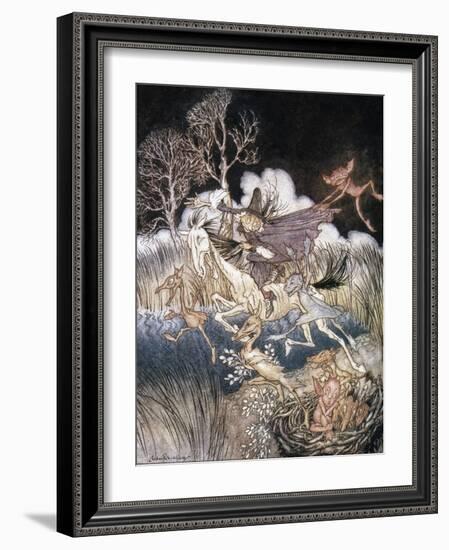 Spirits In Sleepy Hollow-Arthur Rackham-Framed Giclee Print