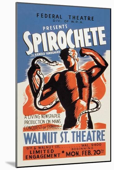 Spirochete Presented by the Federal Theater Division of WPA-null-Mounted Art Print