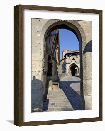 Spitalbastei or Spitaltor, Rothenburg Ob Der Tauber, Bavaria, Germany-Gary Cook-Framed Photographic Print