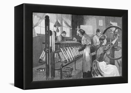 Spitalfields Silk Weavers, 1893-Enoch Ward-Framed Premier Image Canvas