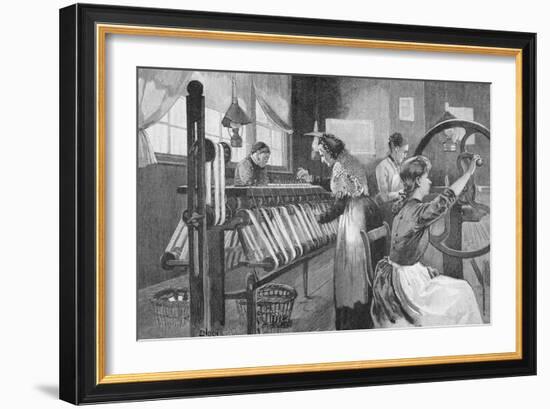 Spitalfields Silk Weavers, 1893-Enoch Ward-Framed Giclee Print