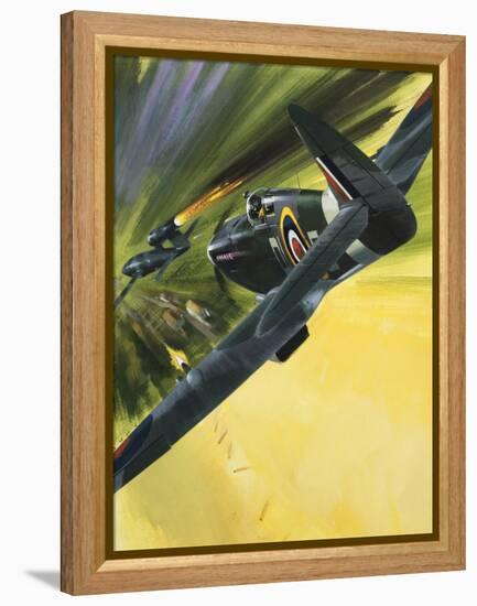 Spitfire and Doodle Bug-Wilf Hardy-Framed Premier Image Canvas