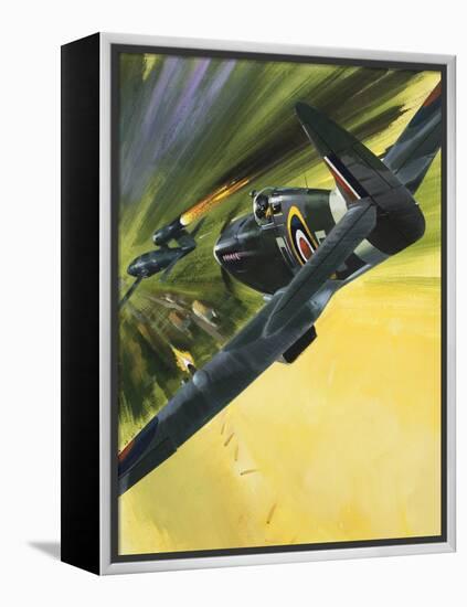 Spitfire and Doodle Bug-Wilf Hardy-Framed Premier Image Canvas