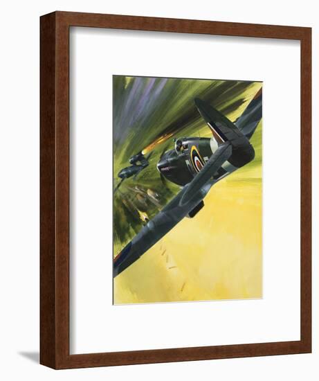 Spitfire and Doodle Bug-Wilf Hardy-Framed Premium Giclee Print