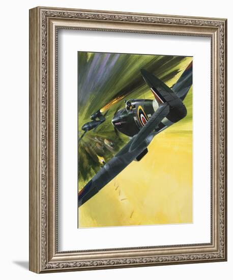 Spitfire and Doodle Bug-Wilf Hardy-Framed Giclee Print