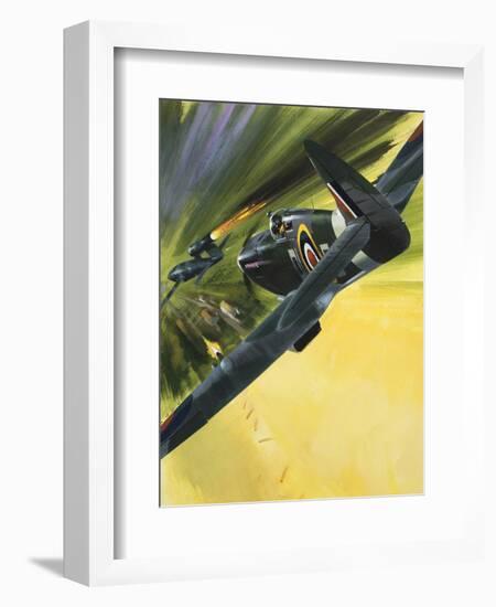 Spitfire and Doodle Bug-Wilf Hardy-Framed Giclee Print