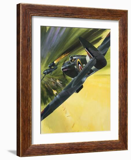 Spitfire and Doodle Bug-Wilf Hardy-Framed Giclee Print