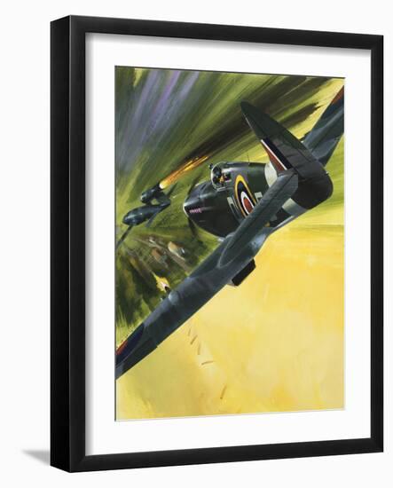 Spitfire and Doodle Bug-Wilf Hardy-Framed Giclee Print