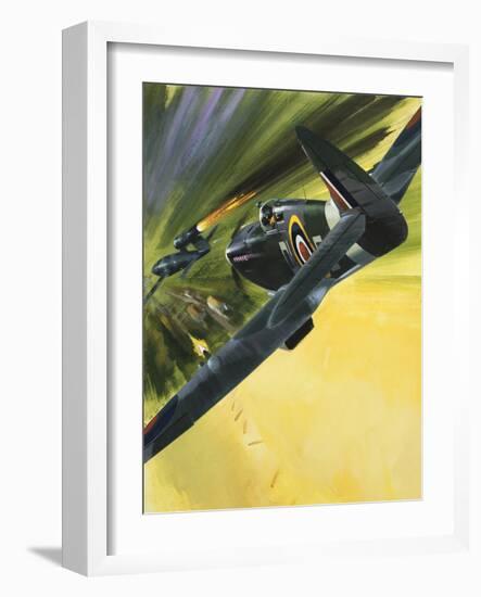 Spitfire and Doodle Bug-Wilf Hardy-Framed Giclee Print