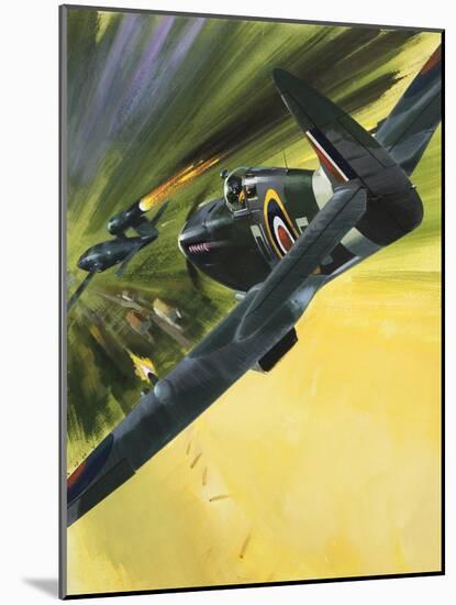 Spitfire and Doodle Bug-Wilf Hardy-Mounted Giclee Print