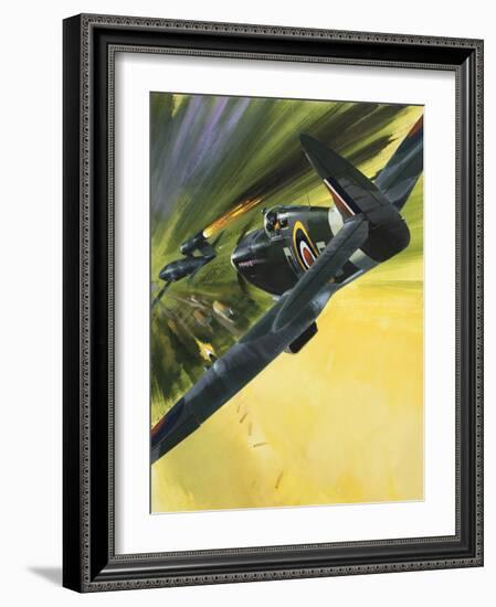 Spitfire and Doodle Bug-Wilf Hardy-Framed Giclee Print