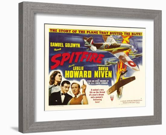 Spitfire, Rosamund John, David Niven, Leslie Howard, 1942-null-Framed Photo