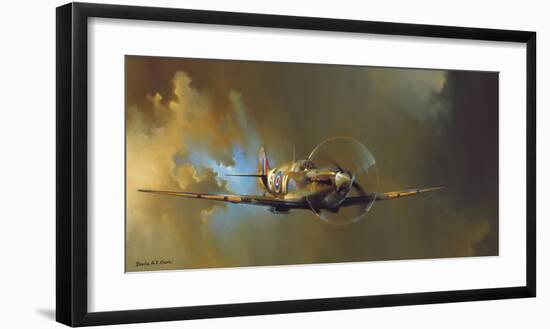 Spitfire-Barrie A F Clark-Framed Art Print