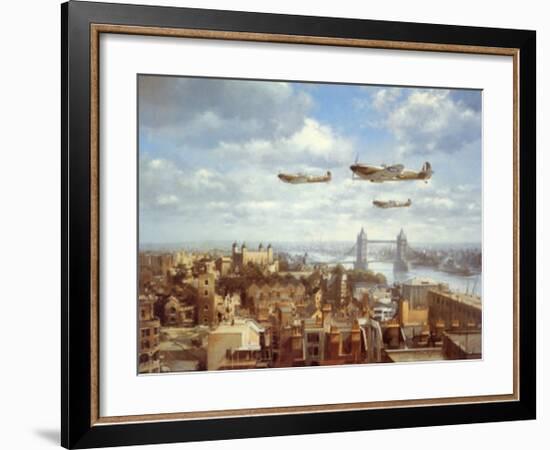 Spitfires Over London-J^ Young-Framed Art Print