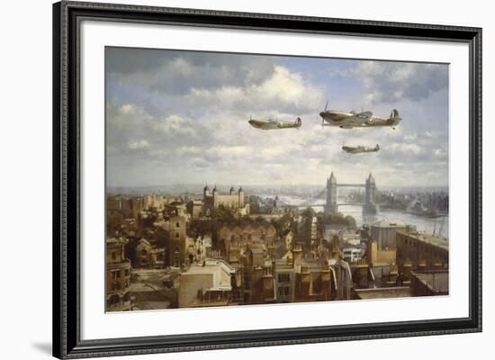 Spitfires Over London-John Young-Framed Giclee Print