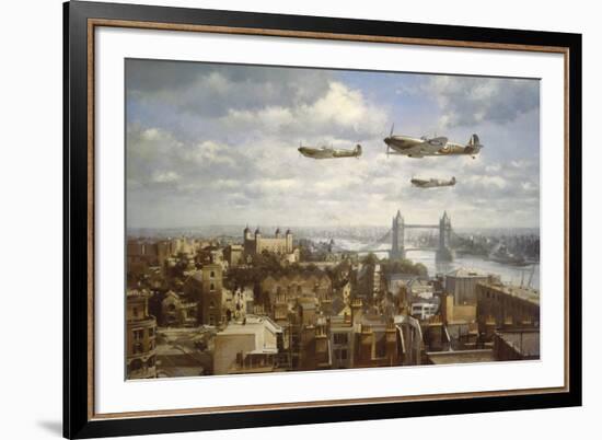 Spitfires Over London-John Young-Framed Giclee Print