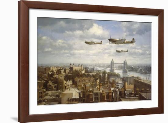 Spitfires Over London-John Young-Framed Giclee Print