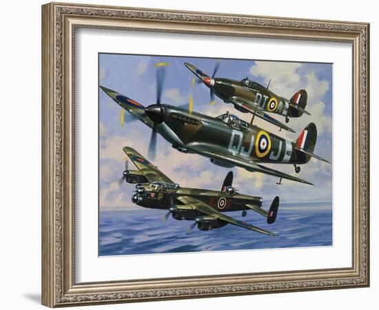 Spitfires-Wilf Hardy-Framed Giclee Print