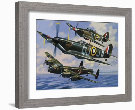 Spitfires-Wilf Hardy-Framed Giclee Print