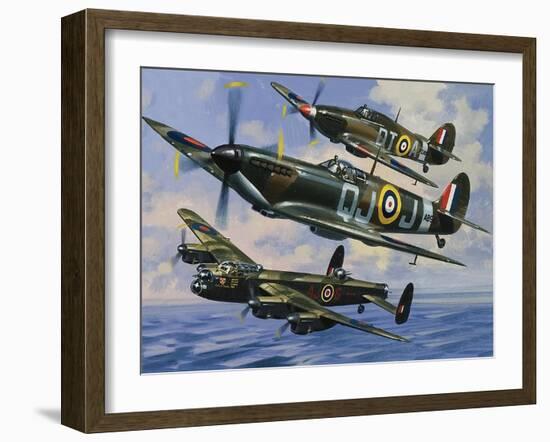 Spitfires-Wilf Hardy-Framed Giclee Print