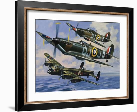 Spitfires-Wilf Hardy-Framed Giclee Print