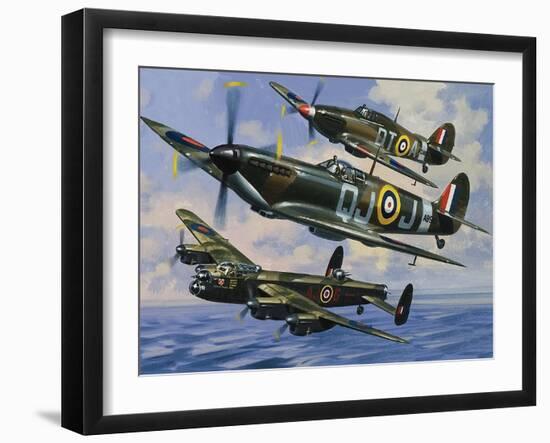 Spitfires-Wilf Hardy-Framed Giclee Print