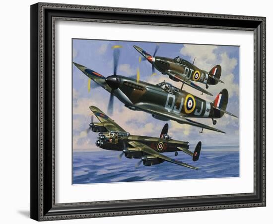 Spitfires-Wilf Hardy-Framed Giclee Print