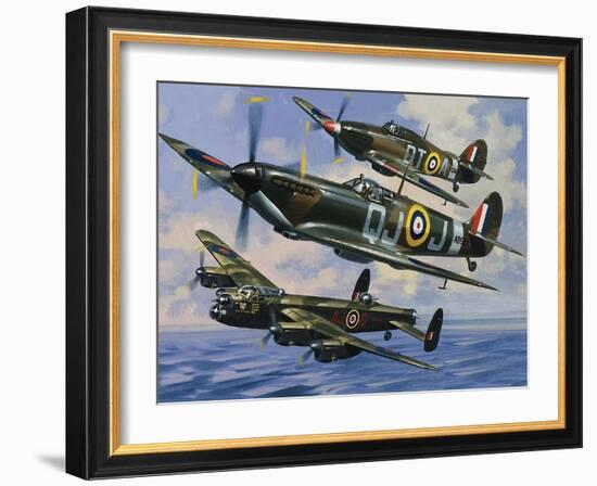 Spitfires-Wilf Hardy-Framed Giclee Print