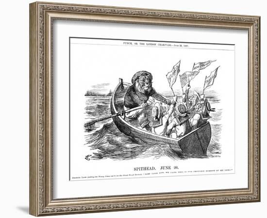 Spithead Review Cartoon 1897-John Tenniel-Framed Art Print