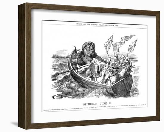 Spithead Review Cartoon 1897-John Tenniel-Framed Art Print